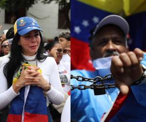 Cientos de venezolanos alzaron su voz a miles de kilómetros de distancia de su país natal condenando la toma de posesión de Nicolás Maduro en la presidencia, pues consideran que es ilegítima. La inconformidad y la tristeza eran palpables. Aquí las imágenes.