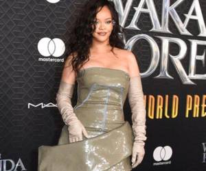 Rihanna fue parte de los famosos que desfilaron por la alfombra roja de la premier.