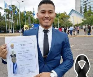 El fallecido fue identificado como Santos Abel Martínez Barahona, quien se acababa de graduar de derecho.