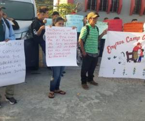 Miembros de la Coordinadora de Organizaciones Populares del Aguán (COPA) demandan de las autoridades gubernamentales que cumplan con los acuerdos firmados para evitar hechos violentos en el Bajo Aguán.