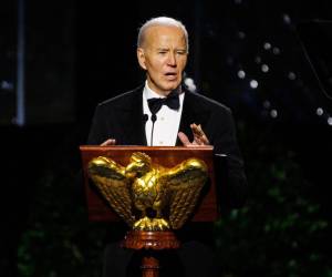 El presidente de Estados Unidos, Joe Biden mientras habla en uno de sus discursos políticos.