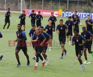 Entranamiento de Olimpia previo al encuentro de este jueves.