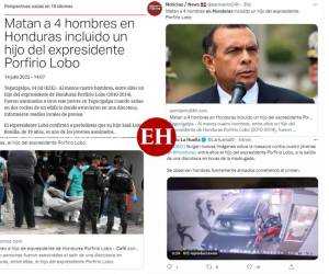 En el mundo entero retumbó la noticia de la masacre en las afueras de una discoteca en la capital hondureña, debido a que entre las víctimas está el hijo del expresidente de Honduras, Porfirio Lobo Sosa. Así lo informaron medios internacionales.