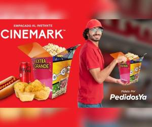 Los usuarios solo deben entrar a la app de Pedidos Ya y hacer su pedido para disfrutar del delicioso menú de Cinemark.