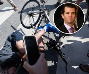 Donald Trump Jr. compartió en sus redes sociales el video de la caída de Biden.