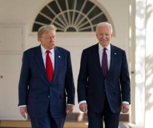 El mandatario electo, Donald Trump y el presidente saliente de Estados Unidos, Joe Biden.