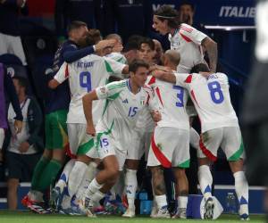 Así celebró Italia ante Francia en la primera fecha de la UEFA Nations League.