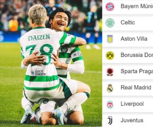 Celtic sorprende al ubicarse en la segunda posición de la tabla en la Champions League.