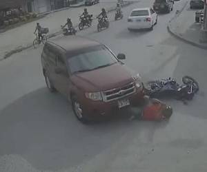 Motociclista gravemente herido tras ser arrollado por camioneta en San Pedro Sula