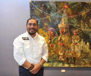 Román Murillo es uno de las máximas figuras del acuarelismo en Honduras, su exposición “La verbena” se exhibe en el marco del Festival de Los Confines, y en ella representa las costumbres de la cultura Lenca.