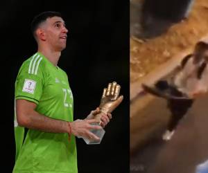 Emiliano Martínez recibió el guante de oro por ser el mejor portero del Mundial de Qatar 2022.