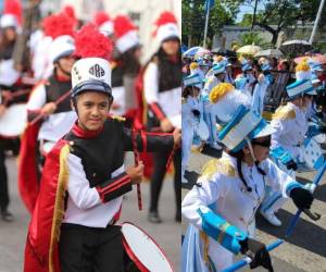 Con los colores de la Patria, el rojo, el negro y el dorado como protagonistas, las bandas de los institutos hondureños se lucieron este 15 de septiembre con elegancia y fervor en los desfiles patrios.