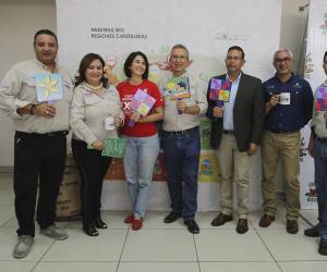 <i>Representantes de USAID - Agronegocios Sostenibles y del IHCAFE durante el lanzamiento oficial de “Café de Honduras - International Expo”.</i>