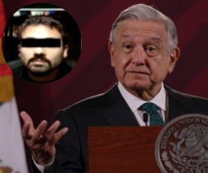 Durante la conferencia matutina de AMLO se vio la imagen del detenido.