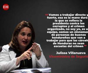 Las frases destacadas de Julissa Villanueva durante la presentación de medidas para intervenir las cárceles en Honduras