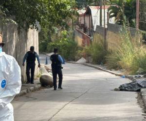 Agentes de la Policía Nacional llegaron a la escena del crimen. La víctima no ha sido identificada.