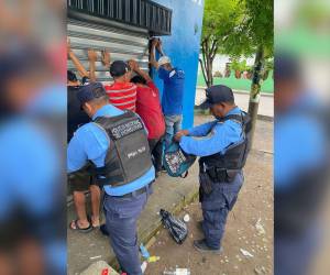 Imagen durante un perativo policial en Honduras.