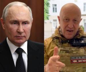 Vladimir Putin y Yevgueni Prigozhin.