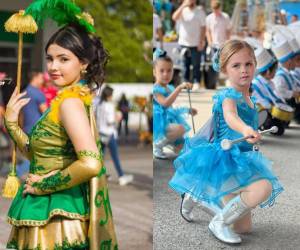 Con hermosos trajes y mucha destreza, las palillonas de distintos colegios y escuelas engalanaron los desfiles patrios en la zona occidental de Honduras. A continuación algunas de las bellas palillonas que destacaron en las redes sociales.