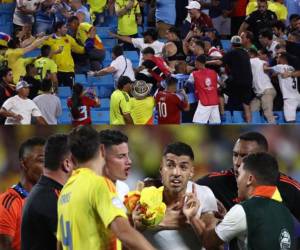 El partido entre Uruguay y Colombia por las semifinales de la Copa América 2024 terminó en un zafarrancho entre los jugadores y aficionados que asistieron al partido.