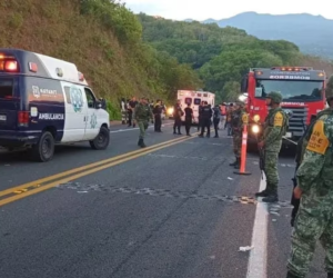 Al menos 17 personas murieron y 22 resultaron lesionadas luego de que un autobús con pasajeros locales y migrantes cayó este jueves en un barranco en el estado mexicano de Nayarit, así lo informaron autoridades.