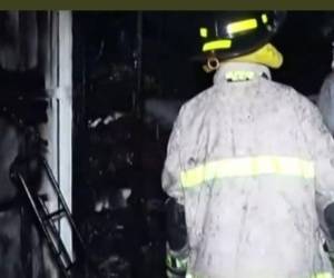 Elementos del Cuerpo de Bomberos lograron controlar las llamas en los negocios que quedaron reducidos a cenizas.