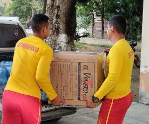 Momento en que el equipo era recibido en La Masica, Atlántida.