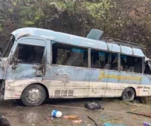 El autobús correspondía a la ruta de Santa Bárbara hacia Tegucigalpa.