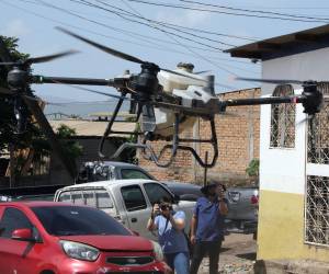 Los drones sirven para llegar a zonas de difícil acceso en la capital hondureña.