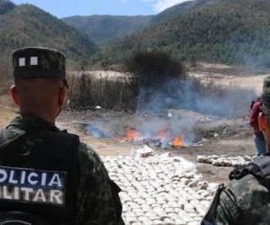 La destrucción de la droga tuvo lugar en los complejos de la Policía Militar de Orden Público (PMOP).