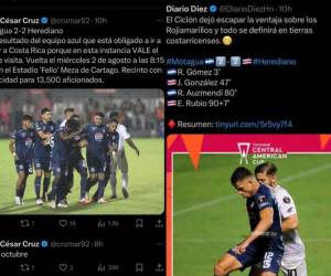 La prensa nacional e internacional reacciona en redes tras el empate del Motagua ante Herediano por los cuartos de final en Copa Centroamericana.