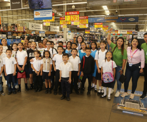 Así fue la llegada de los clubes ecológicos de las EAA a las instalaciones verdes de Walmart.