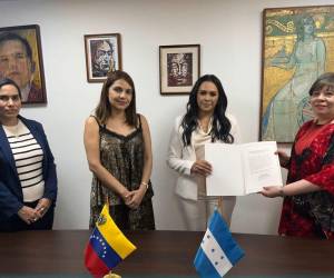 La embajadora Scarleth Romero entregó el documento en Caracas, Venezuela.