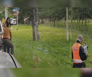 Los cuerpos quedaron a la orilla de la carretera.