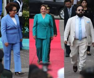 Los presidentes de los tres poderes del Estado, Xiomara Castro, Luis Redondo y Rebeca Ráquel Obando, lucieron con elegantes y sobrios trajes al inicio de las fiestas patrias 2024 en el solemne evento que se llevó a cabo en el Parque Central de la capital. A continuación las imágenes.