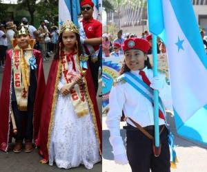 En una muestra de civismo y fervor patrio, los niños de varias escuelas de la capital desfilaron este domingo dejando espectaculares imágenes en su recorrido.