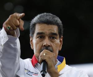 Nicolás Maduro estuvo en un mitin en Caracas este sábado.