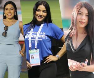 Las hermosas chicas que engalanaron el Estadio Nacional Chelato Uclés en la previa del Honduras vs Trinidad y Tobago. FOTOS: Andro Rodríguez | David Romero.