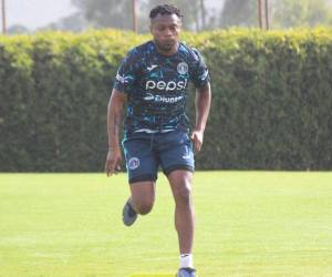 Kevin Álvarez realizó su primera práctica como jugador del Motagua este miércoles.