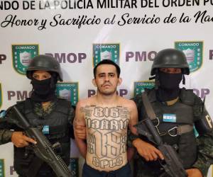 El pandillero posee varios tatuajes alusivos a la estructura criminal.