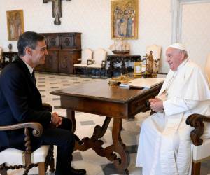 El papa Francisco y el presidente de España, Pedro Sánchez durante su encuentro en el Vaticano.