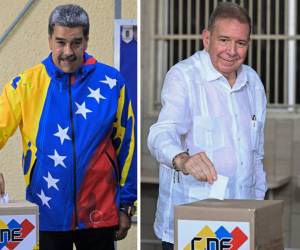 Uno vistiendo los colores de Venezuela y el otro de blanco, ambos sonrientes, augurando cada uno ser el nuevo presidente del país sudamericano y acompañados por sus esposas, así llegaron a votar Nicolás Maduro y su opositor, Edmundo González. Aquí las imágenes.