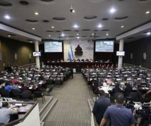 Sesión en el Congreso Nacional de Honduras.