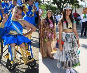 Los 203 años de independencia patria se celebraron a lo grande este domingo 8 de septiembre en las calles de Tegucigalpa, Comayagüela y alrededores, al igual que en el resto del país. En los desfiles de los centros de educación básica hubo algunas particularidades qué destacar.