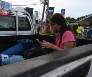 La otra joven que resultó herida en el conflicto durante la manifestación.