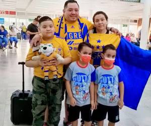 Una familia de cinco integrantes llegó a Honduras para ver el Tigres vs. Motagua.