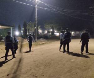 Imagen tomada por la Policía Nacional de Catacamas durante un recorrido por el municipio la noche del lunes 22 de mayo.