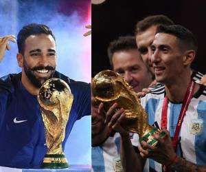 Adil Rami fue campeón del Mundo en Rusia 2018 y Ángel Di María en el Mundial de Qatar 2022.