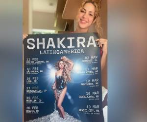 Shakira dará conciertos en Latinoamérica.