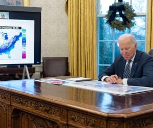 El presidente de Estados Unidos, Joe Biden, se reunió con expertos del clima.